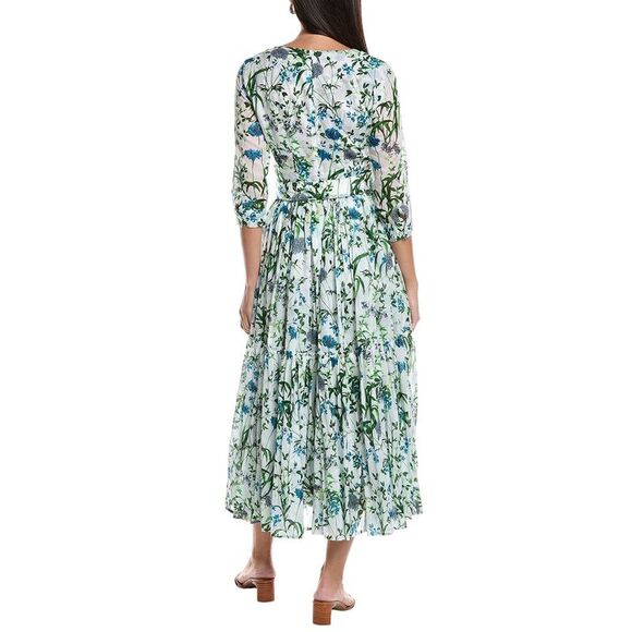 Samantha Sung Womens  Melanie Midi Dress, Green - Picture 2 of 4